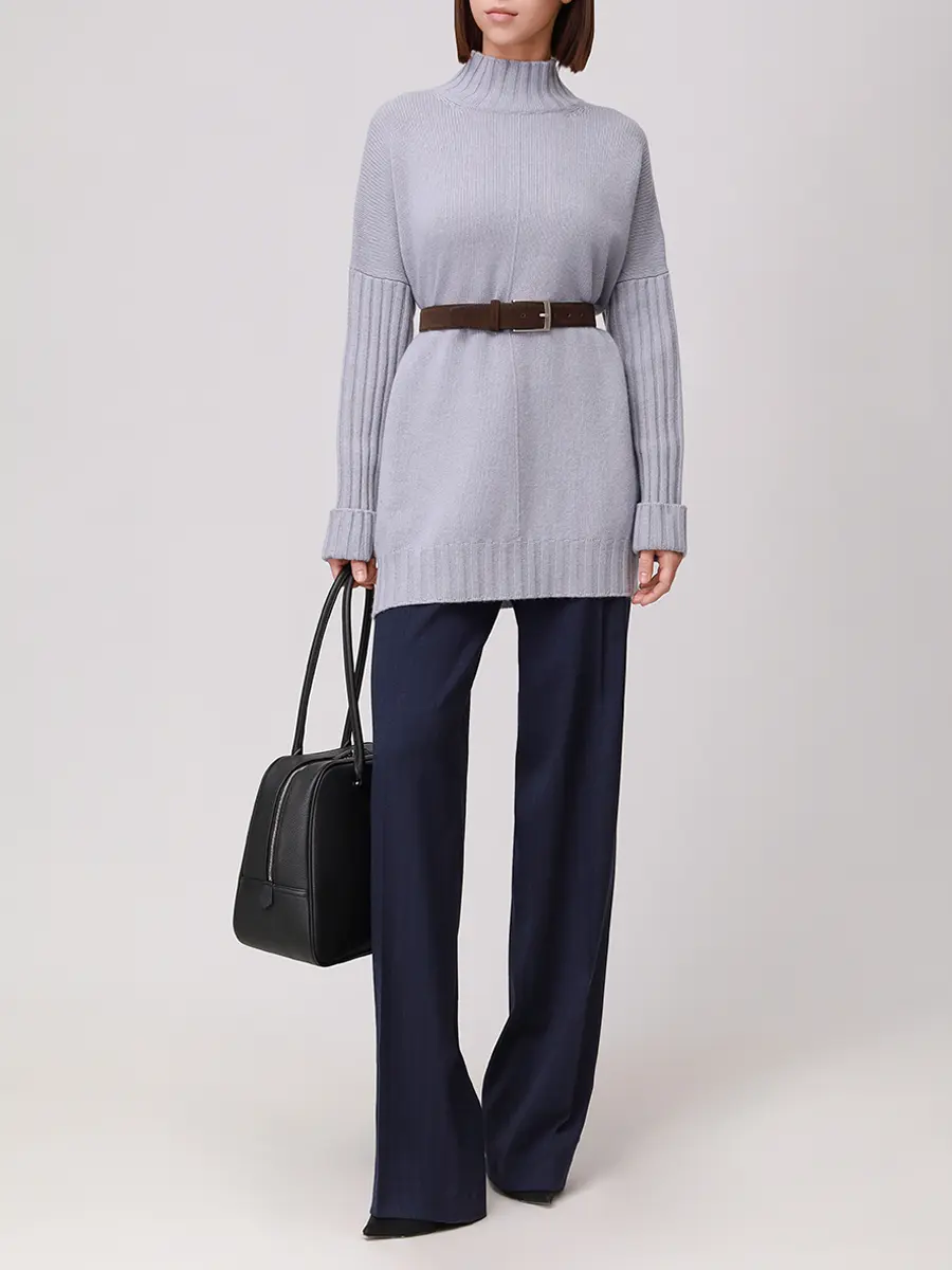 Свитер кашемировый PANICALE D370636L 37D53 0540 Голубой  Фото 2