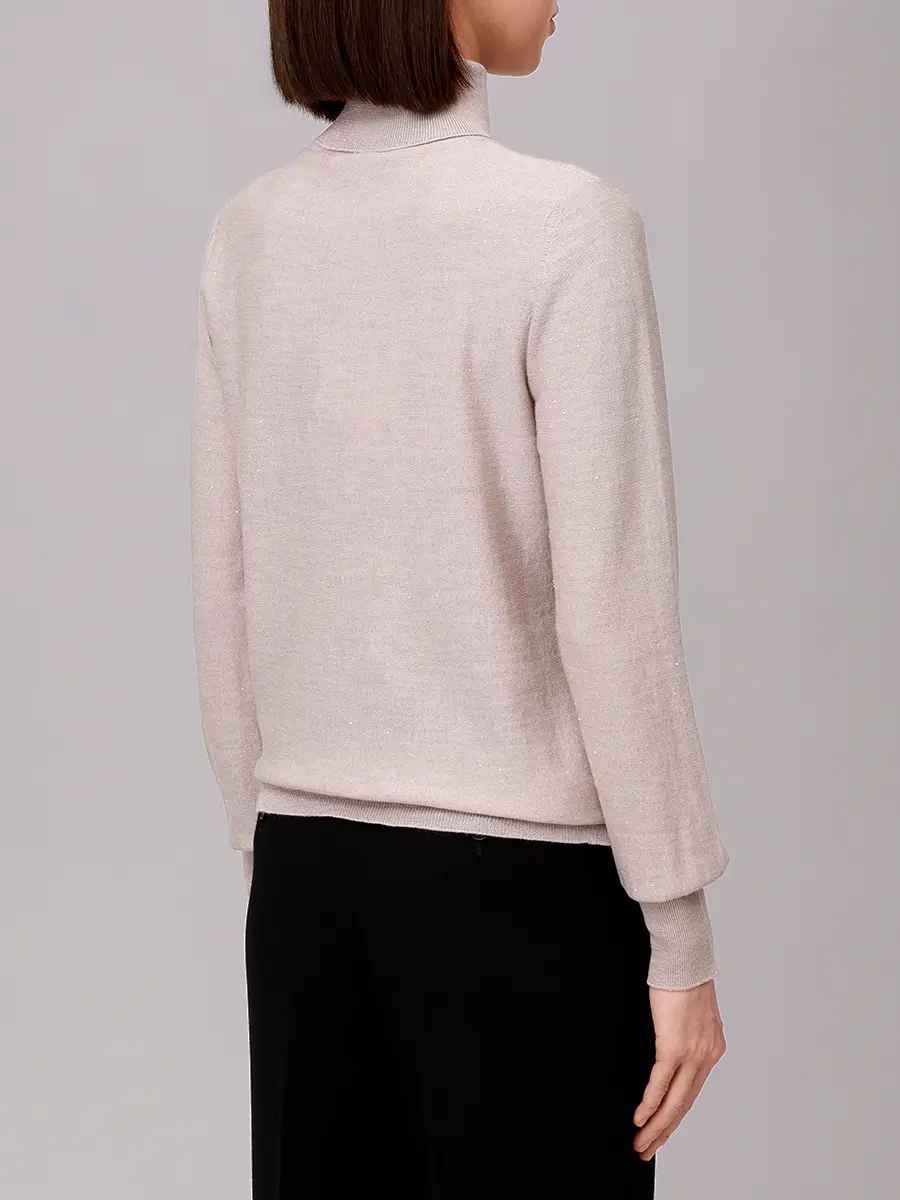 Водолазка шерстяная PANICALE D370159CL 37D14B 0221 Бежевый  Фото 3