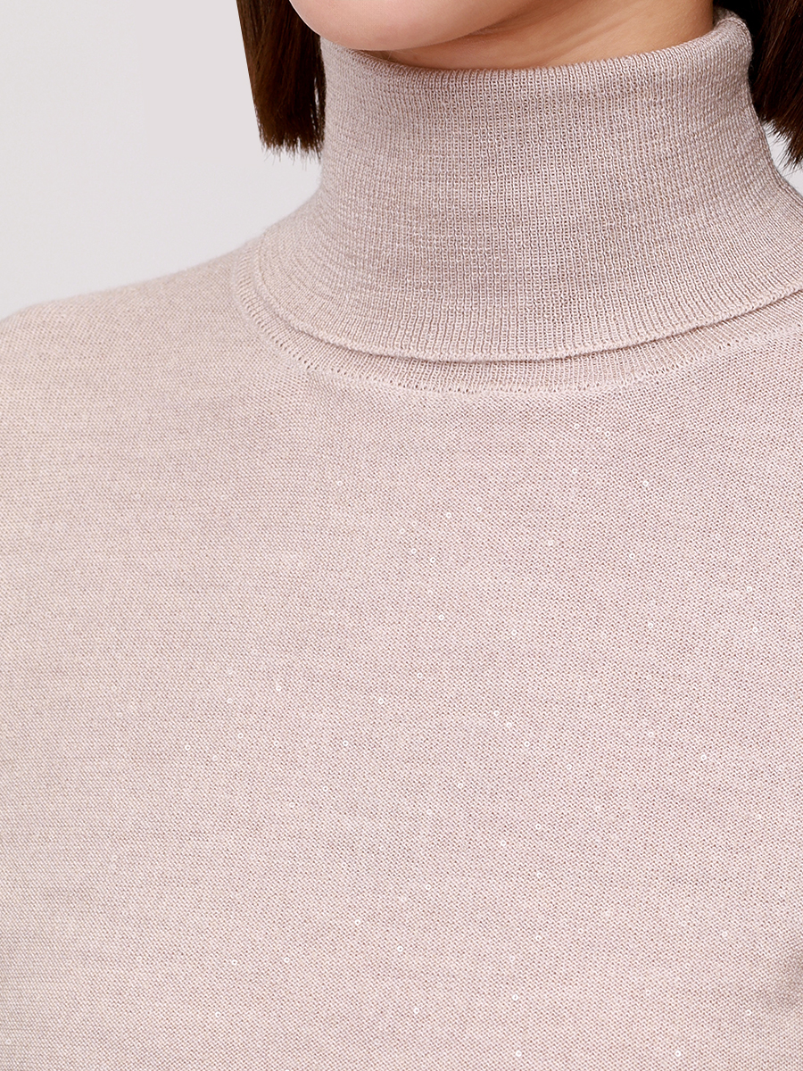 Водолазка шерстяная PANICALE D370159CL 37D14B 0221 Бежевый  Фото 4