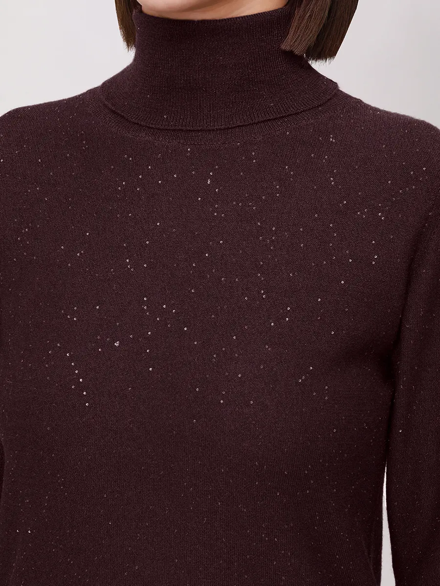 Водолазка шерстяная PANICALE D370159CL 37D14B 0891 Бордовый  Фото 5
