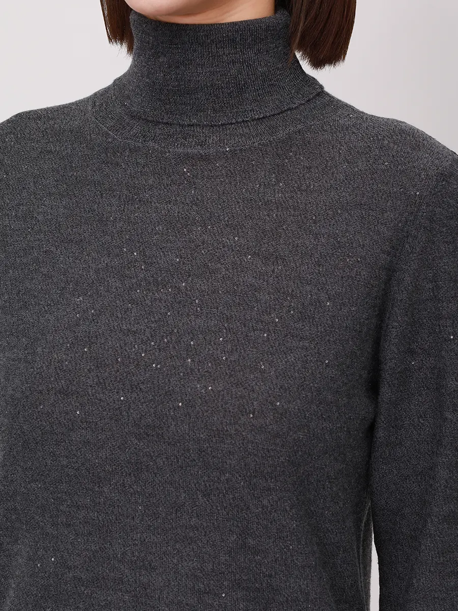 Водолазка шерстяная PANICALE D370159CL 37D14B 0971 Темно- Серый  Фото 5