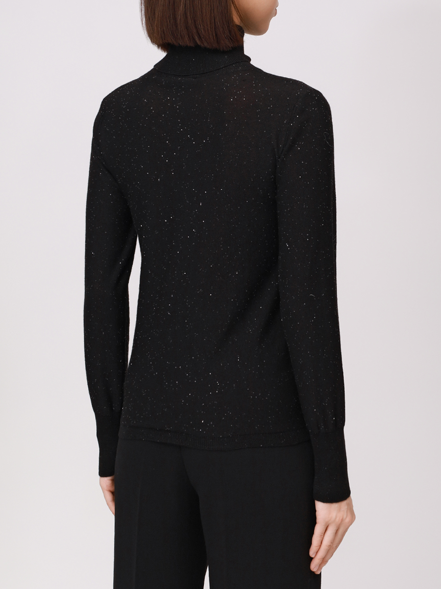 

Водолазка из шерсти и шелка, Черный, D370159CL 37D14B 0991