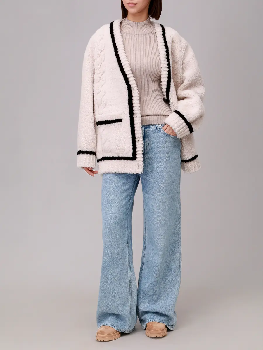 Джемпер шерстяной PANICALE D370136L 37D14B 0221 Бежевый  Фото 2