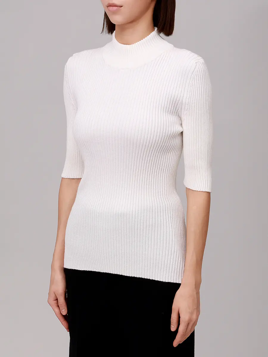 Джемпер шерстяной PANICALE D370136L 37D14B 0201 Кремовый  Фото 4