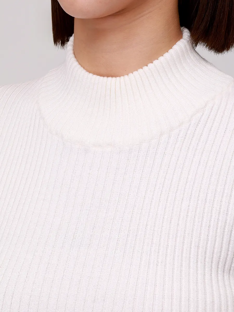 Джемпер шерстяной PANICALE D370136L 37D14B 0201 Кремовый  Фото 5