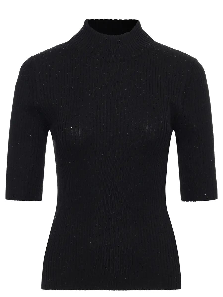 Джемпер шерстяной PANICALE D370136L 37D14B 0991 Черный 