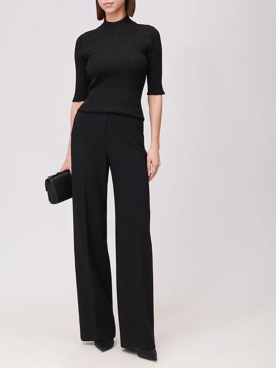 Джемпер шерстяной PANICALE D370136L 37D14B 0991 Черный  Фото 2