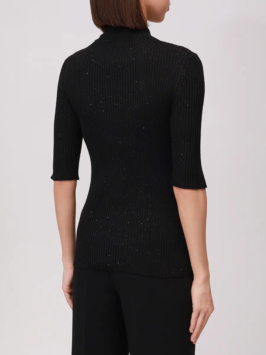 Джемпер шерстяной PANICALE D370136L 37D14B 0991 Черный  Фото 3