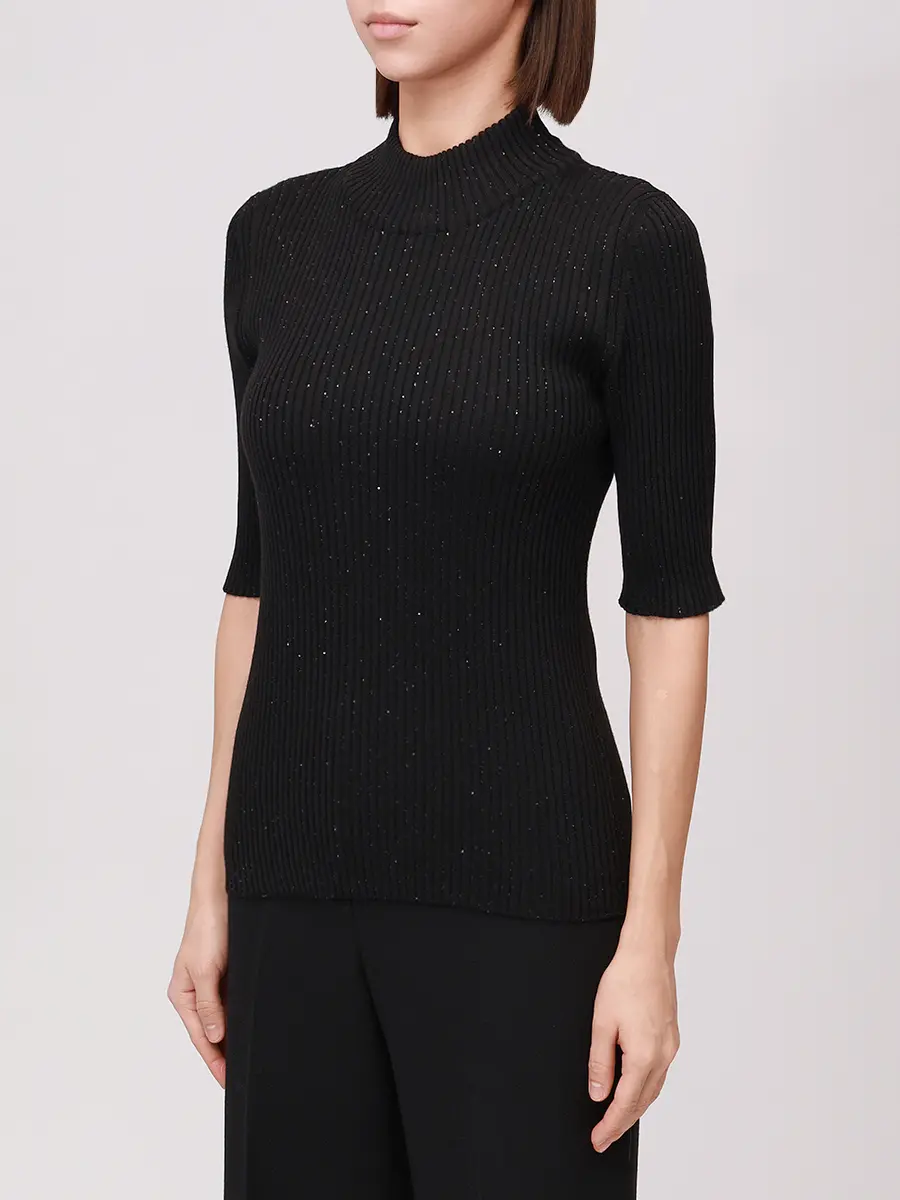 Джемпер шерстяной PANICALE D370136L 37D14B 0991 Черный  Фото 4