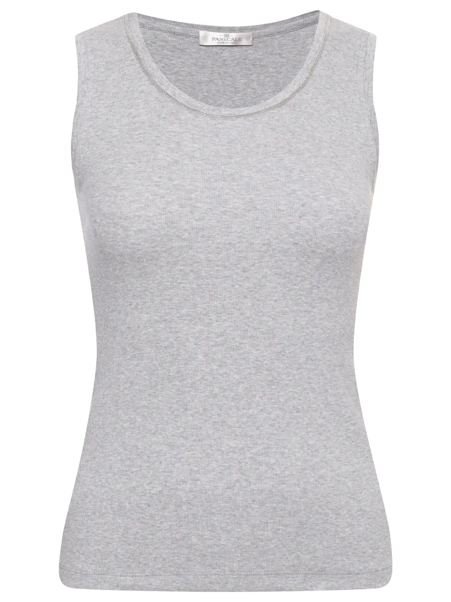 Топ хлопковый PANICALE D371665CA 37D10A 0930 Серый 