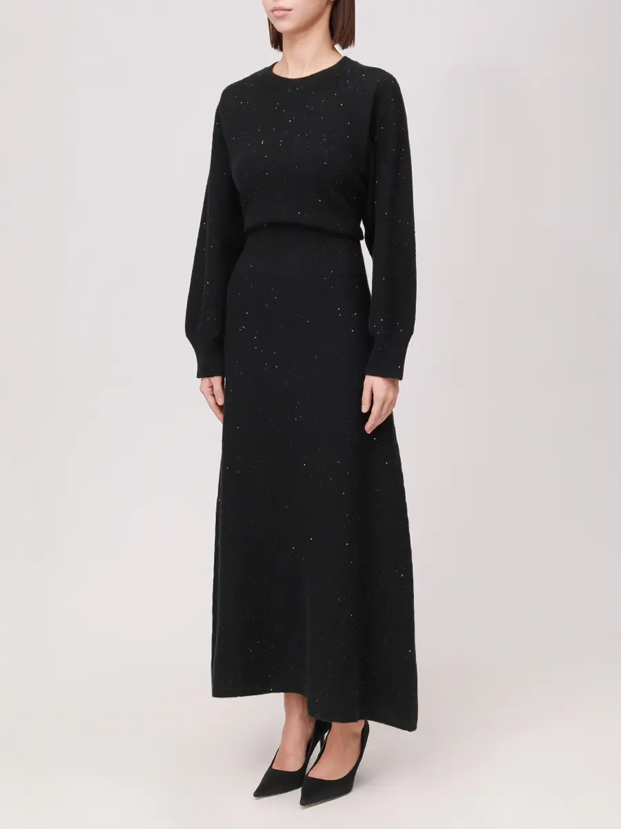Платье шерстяное PANICALE D370380AB 37D21 0990 Черный  Фото 4