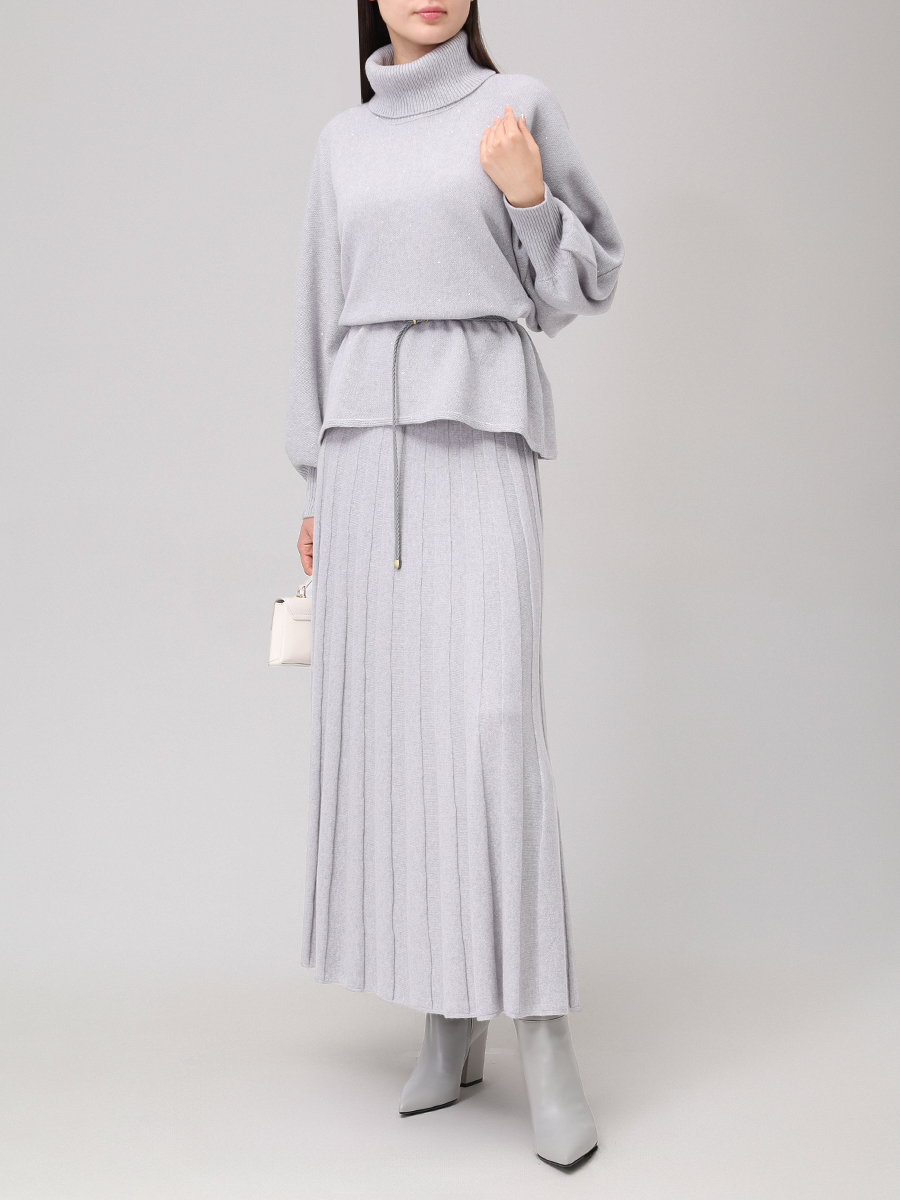 Свитер шерстяной PANICALE D370359CL 37D21 0910 Светло- Серый  Фото 2