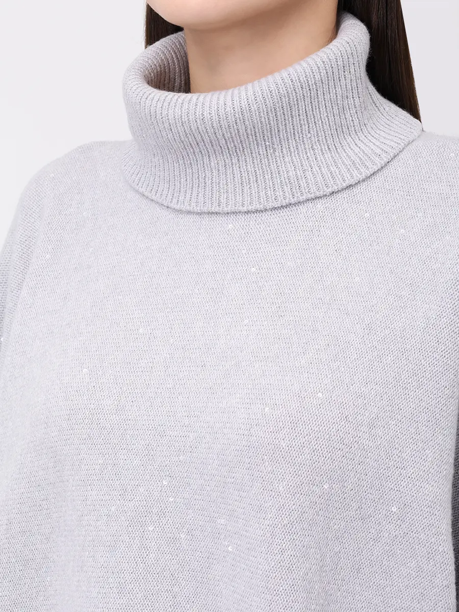 Свитер шерстяной PANICALE D370359CL 37D21 0910 Светло- Серый  Фото 5