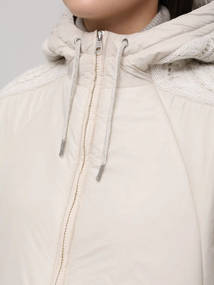 

Куртка комбинированная, Кремовый, D371017CA 37D37A 0205