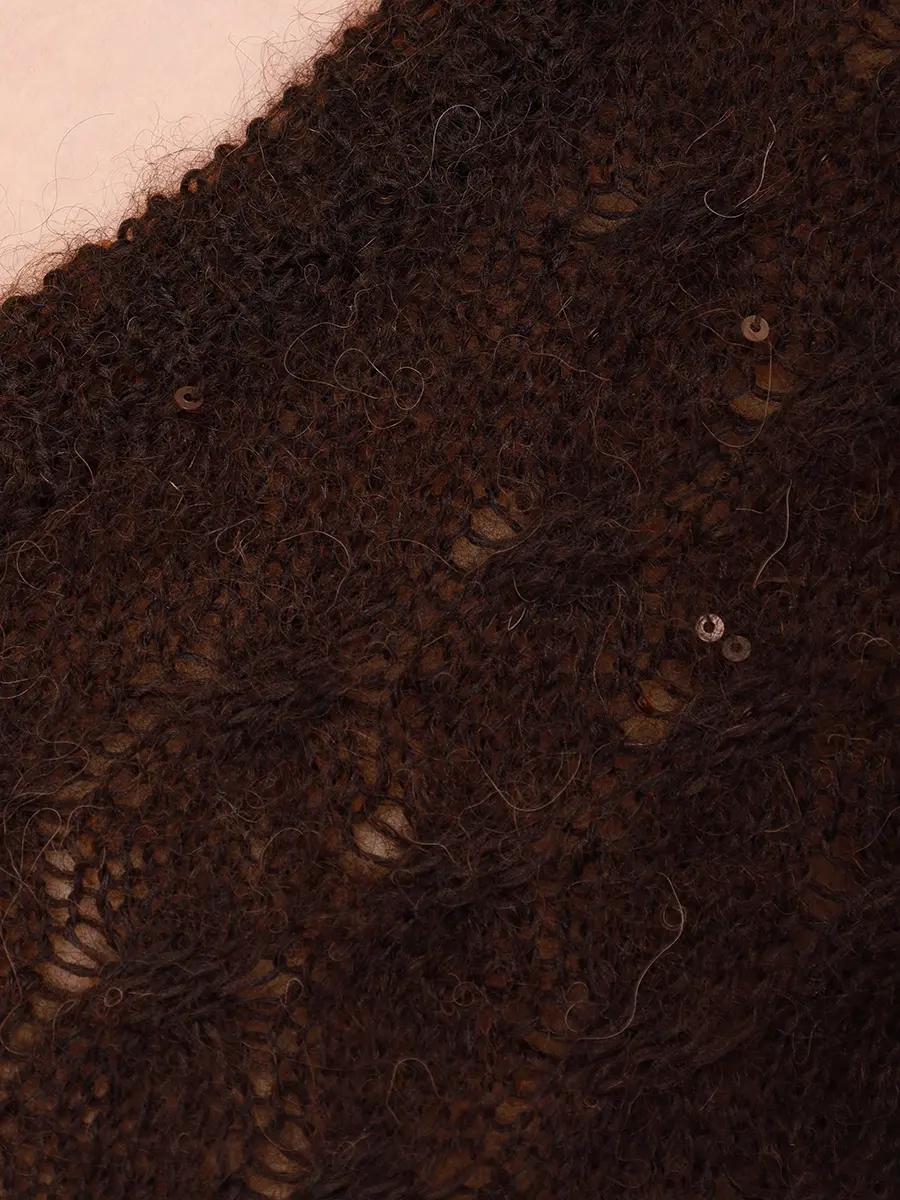 Пуловер шерстяной PANICALE D370472V 37D23 0291 Темно- Коричневый  Фото 6