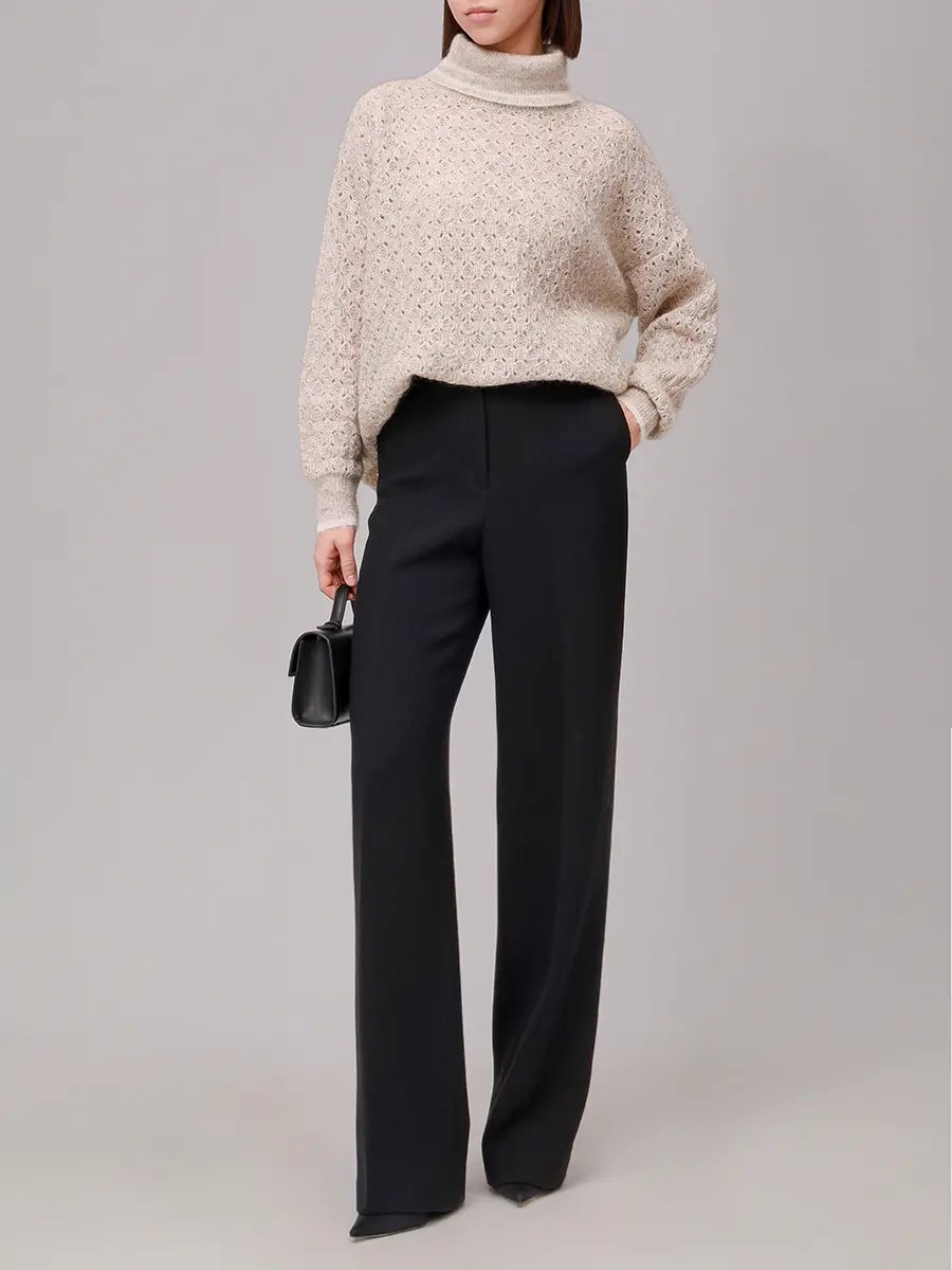 Свитер шерстяной PANICALE D370459CL 37D24 0225 Бежевый  Фото 2