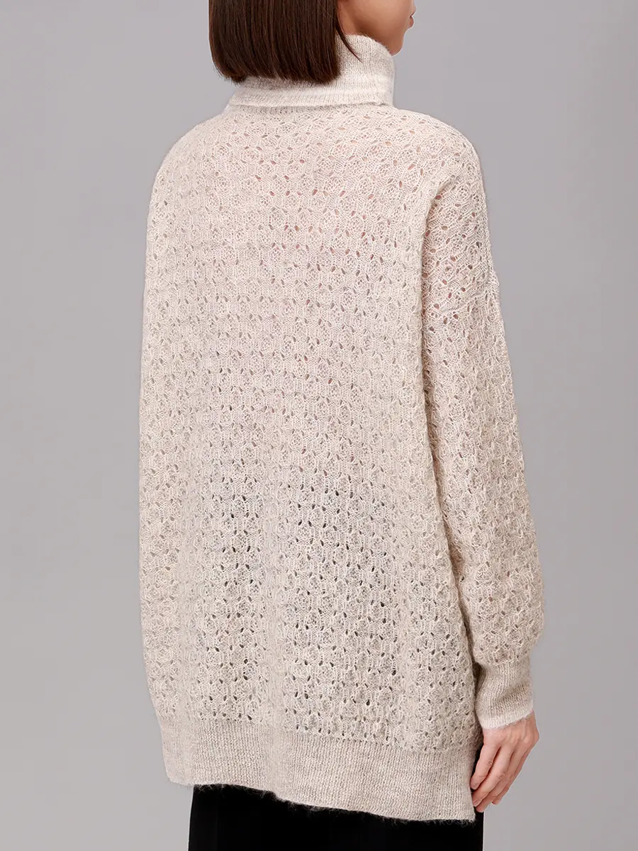 Свитер шерстяной PANICALE D370459CL 37D24 0225 Бежевый  Фото 3