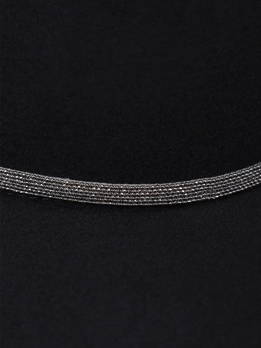 Шляпа из шерсти и кашемира PANICALE D37DAKOTA 37DHAA 0220 Черный  Фото 3