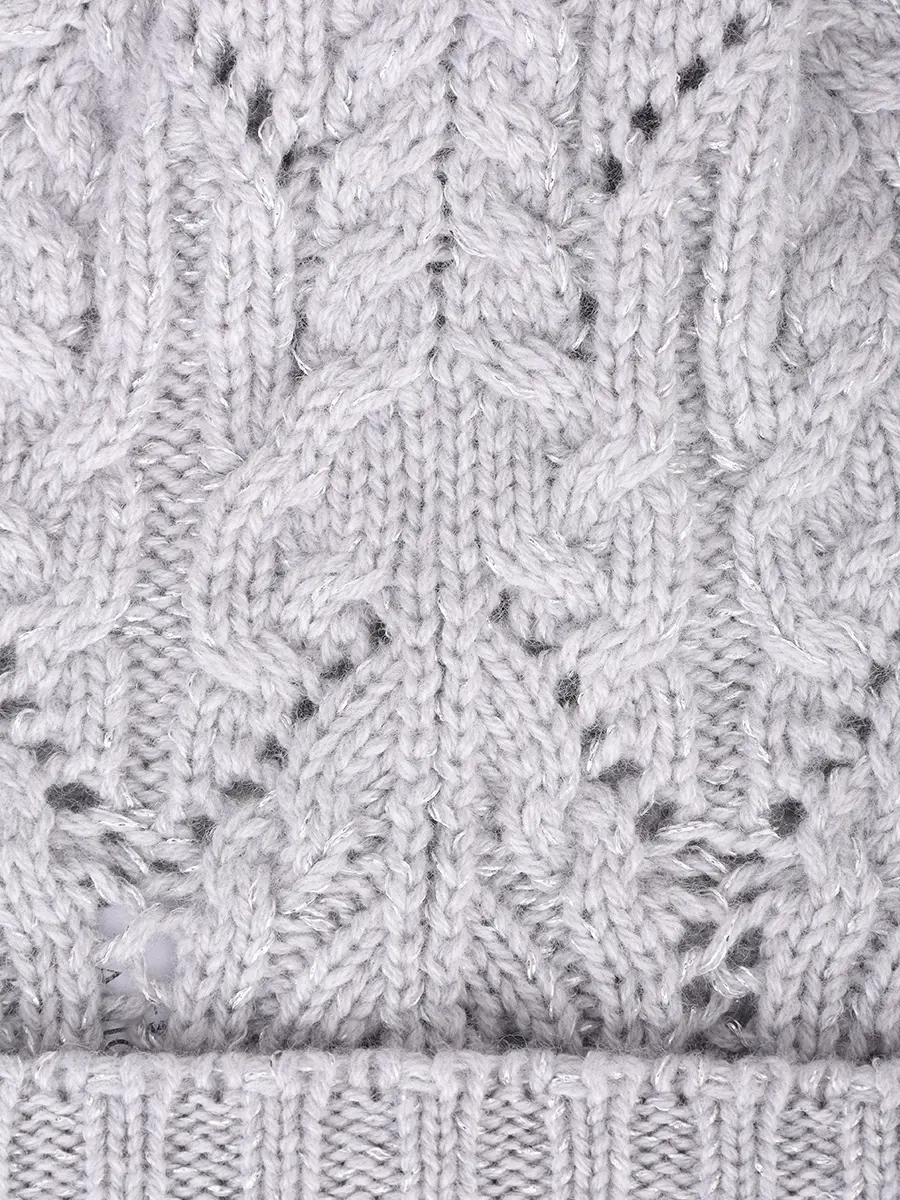 Шапка шерстяная PANICALE D370338CU 37D52 0915 Светло- Серый  Фото 3