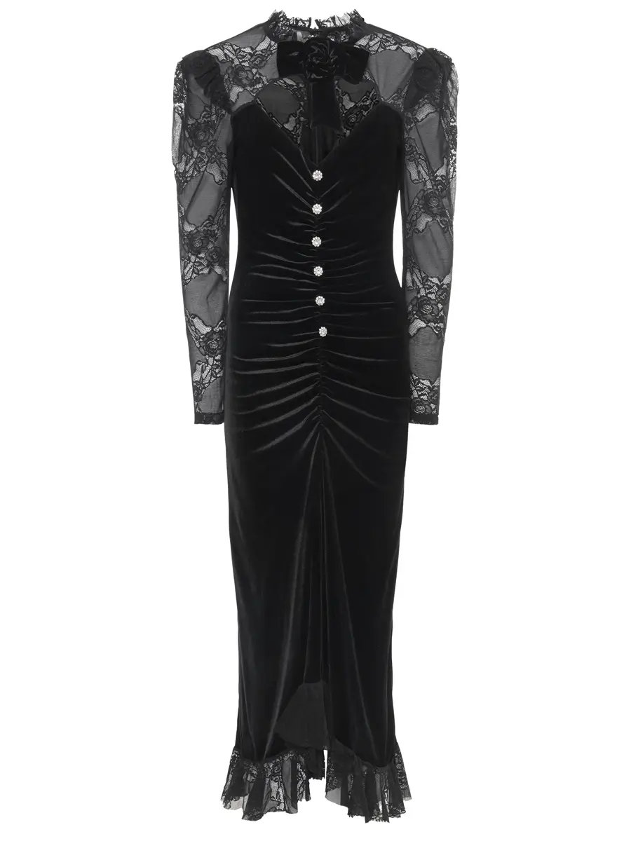 

Платье комбинированное, Черный, RS15890 BLACK