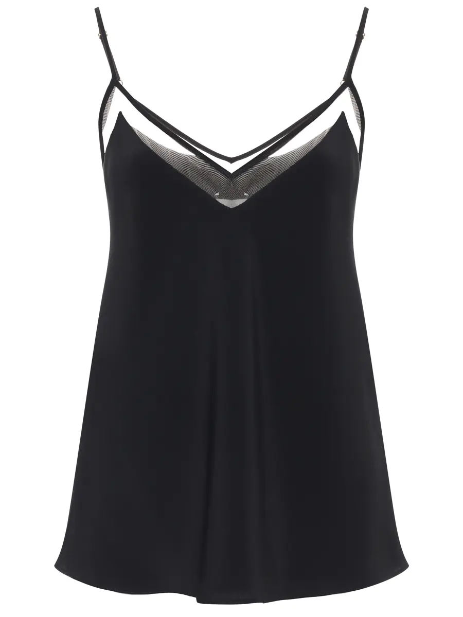 Топ однотонный NISSA TOP14918 BLACK Черный 