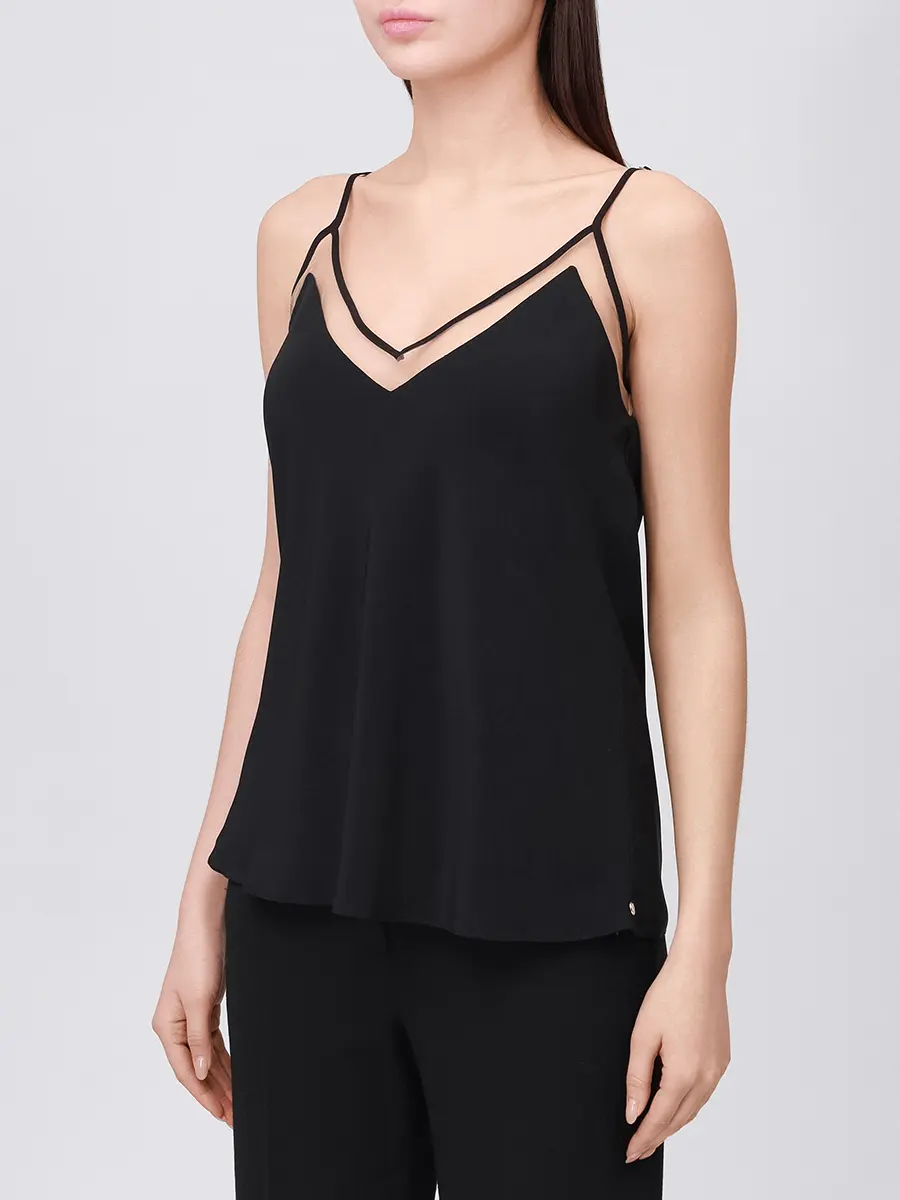 Топ однотонный NISSA TOP14918 BLACK Черный  Фото 4