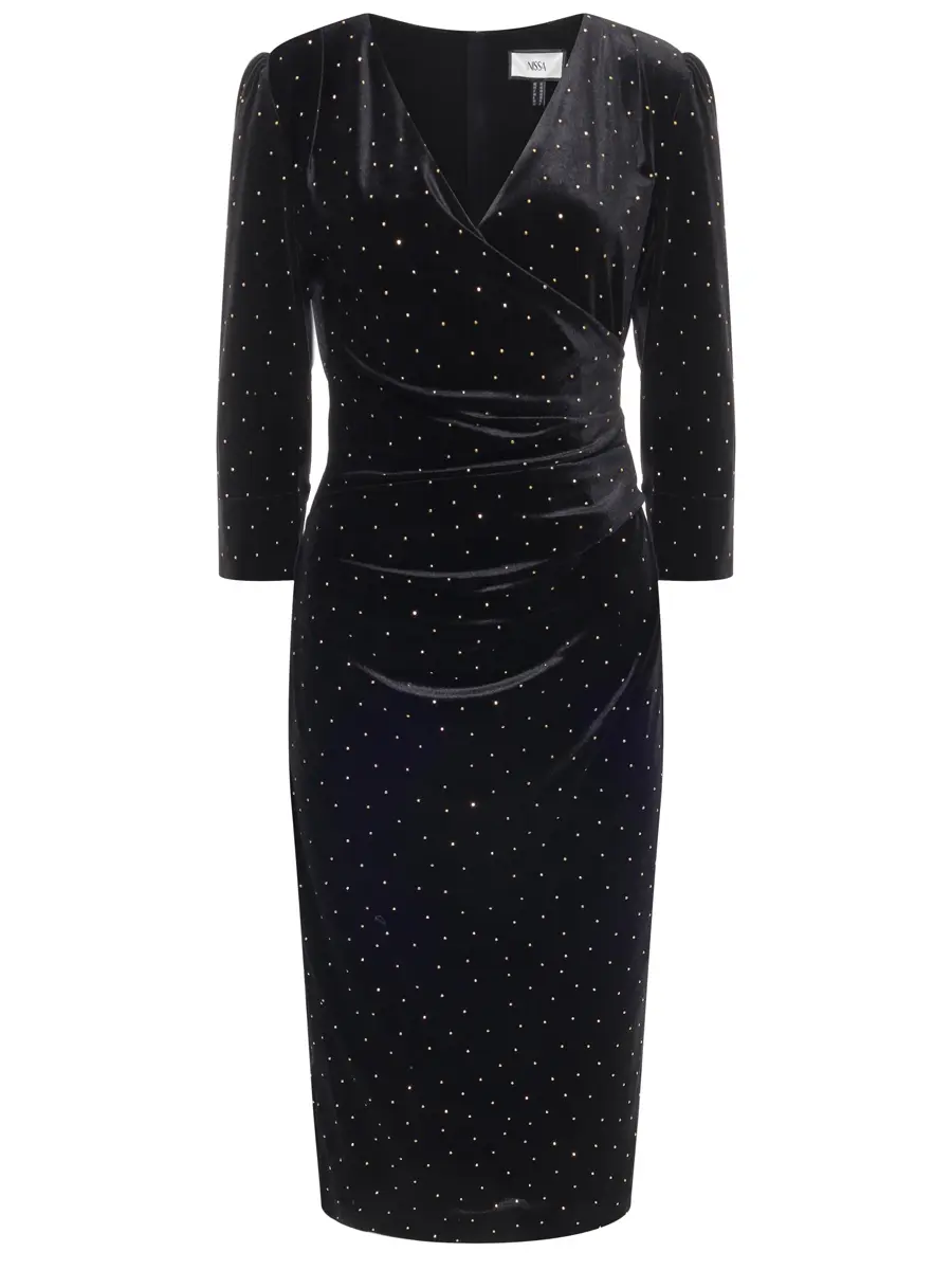 Платье бархатное NISSA RS16096 BLACK Черный 