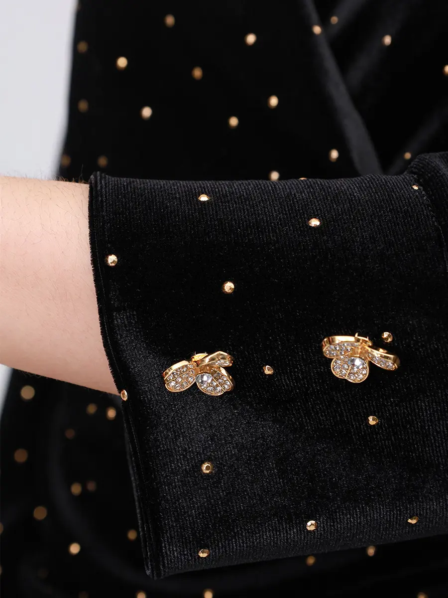 Платье бархатное NISSA RS16096 BLACK Черный  Фото 6