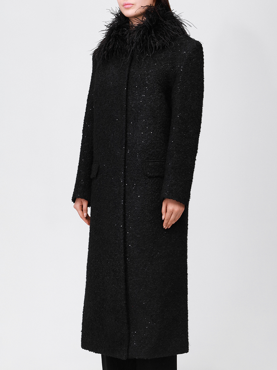 

Пальто с пайетками, Черный, RG16080 BLACK