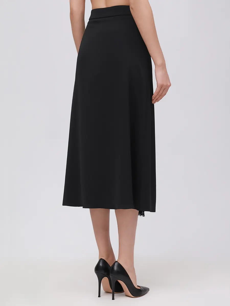 Юбка с кружевом NISSA F16138 BLACK Черный  Фото 3