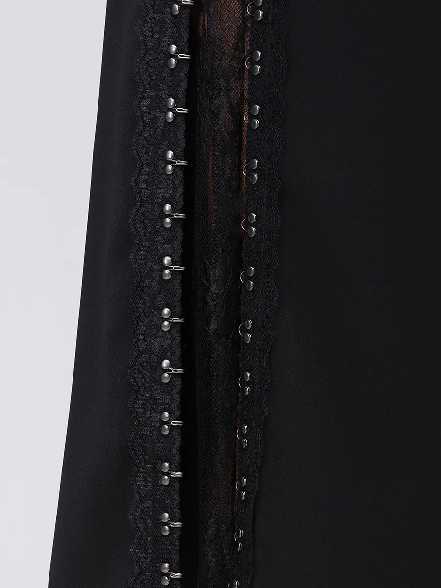 Юбка с кружевом NISSA F16138 BLACK Черный  Фото 6