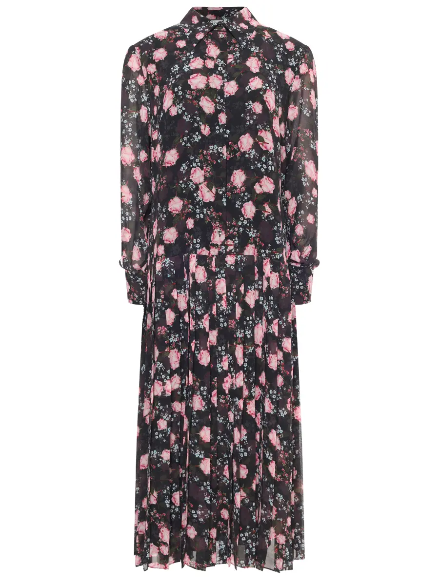 

Платье с принтом, Черный, RZ16158 PRINT