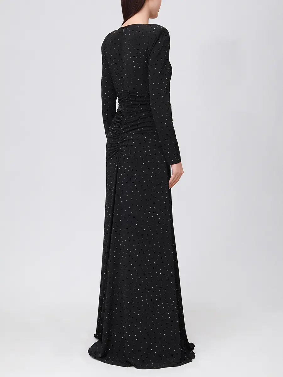 Платье однотонное NISSA RS16175 BLACK Черный  Фото 3