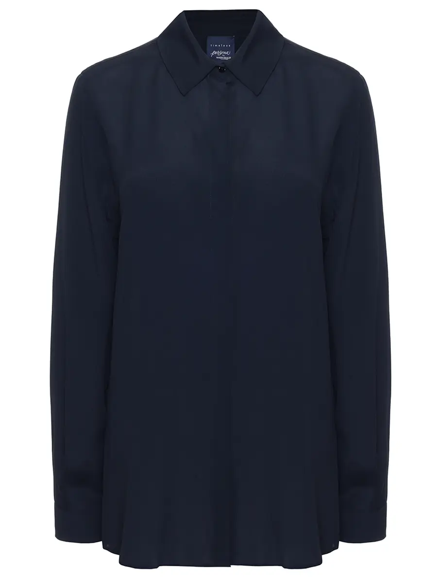 

Блуза однотонная, Синий, 2523116011 005 1110