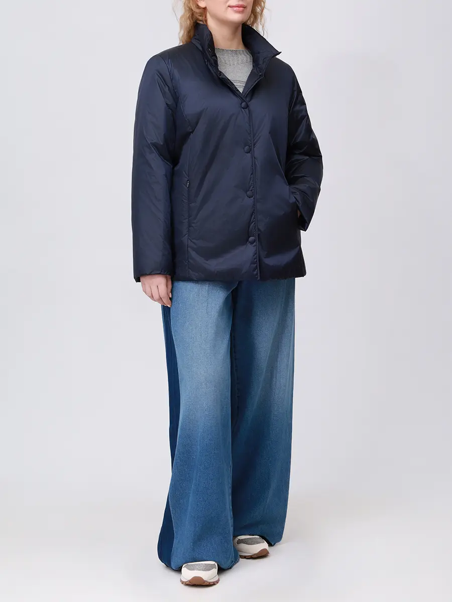 Куртка однотонная PERSONA BY MARINA RINALDI 2523486051 023 1061 Темно- Синий  Фото 2