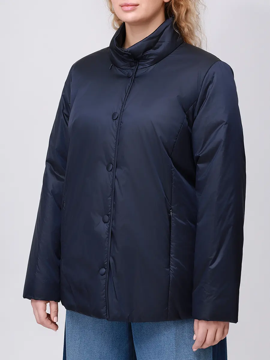 Куртка однотонная PERSONA BY MARINA RINALDI 2523486051 023 1061 Темно- Синий  Фото 4