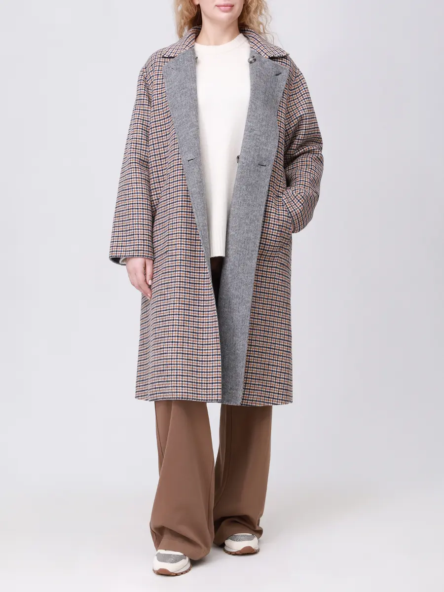 Пальто двустороннее PERSONA BY MARINA RINALDI 2523016011 001 091 Коричневый  Фото 2