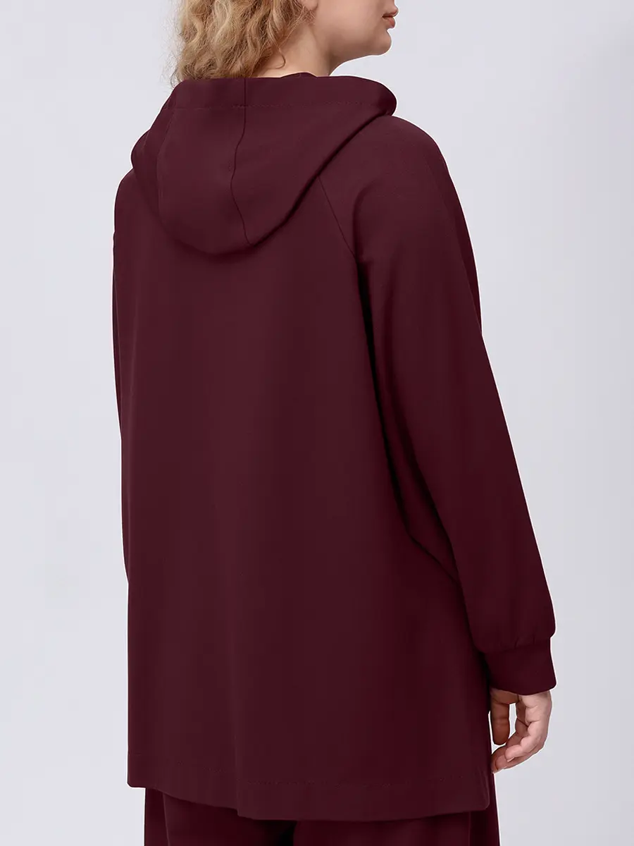 Олимпийка из вискозы PERSONA BY MARINA RINALDI 2523916091 014 1425 Бордовый  Фото 3