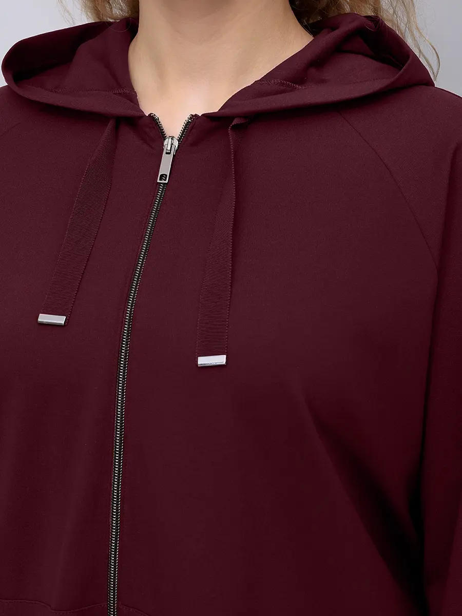 Олимпийка из вискозы PERSONA BY MARINA RINALDI 2523916091 014 1425 Бордовый  Фото 5