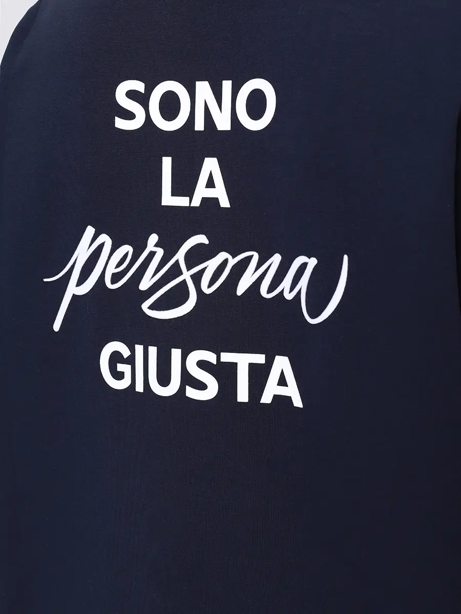 Толстовка хлопковая PERSONA BY MARINA RINALDI 2523926031 001 044 Темно- Синий  Фото 6