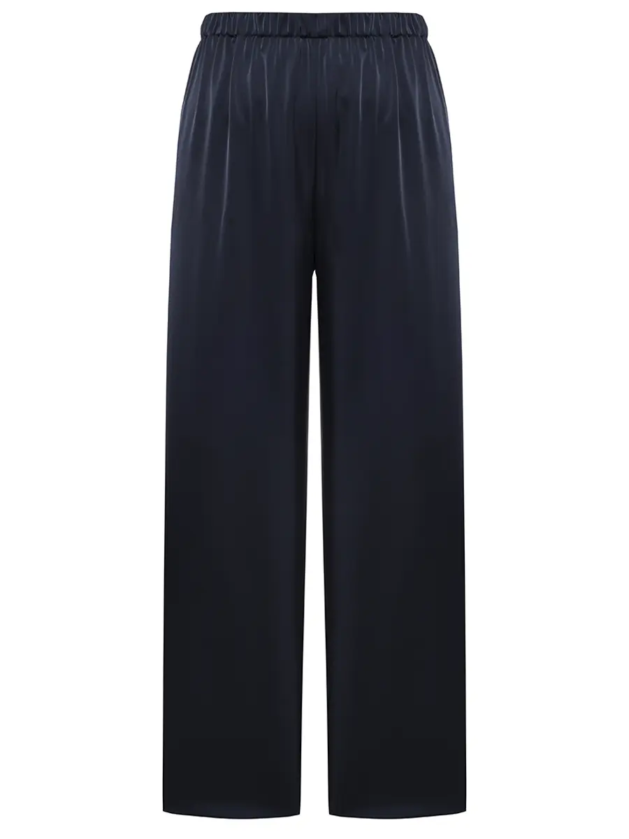 Брюки атласные PERSONA BY MARINA RINALDI 2523136171 003 1260 Темно- Синий 