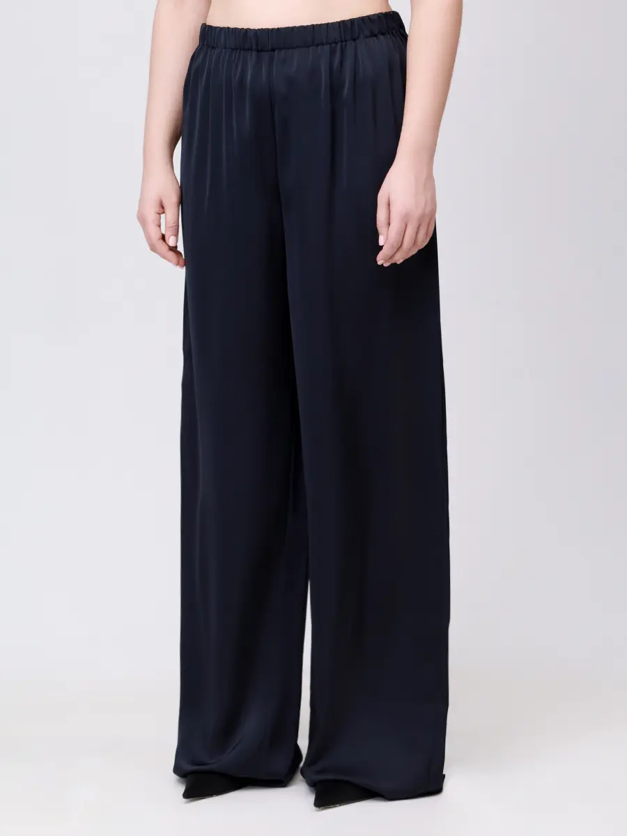 Брюки атласные PERSONA BY MARINA RINALDI 2523136171 003 1260 Темно- Синий  Фото 4