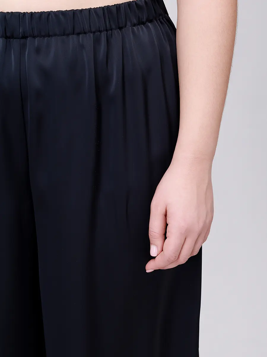 Брюки атласные PERSONA BY MARINA RINALDI 2523136171 003 1260 Темно- Синий  Фото 5