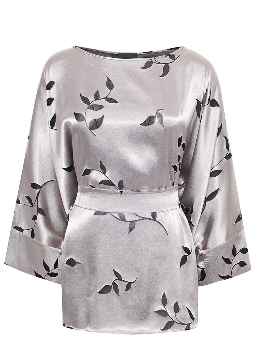 

Блуза с принтом, Бежевый, 2523196071 002 1180