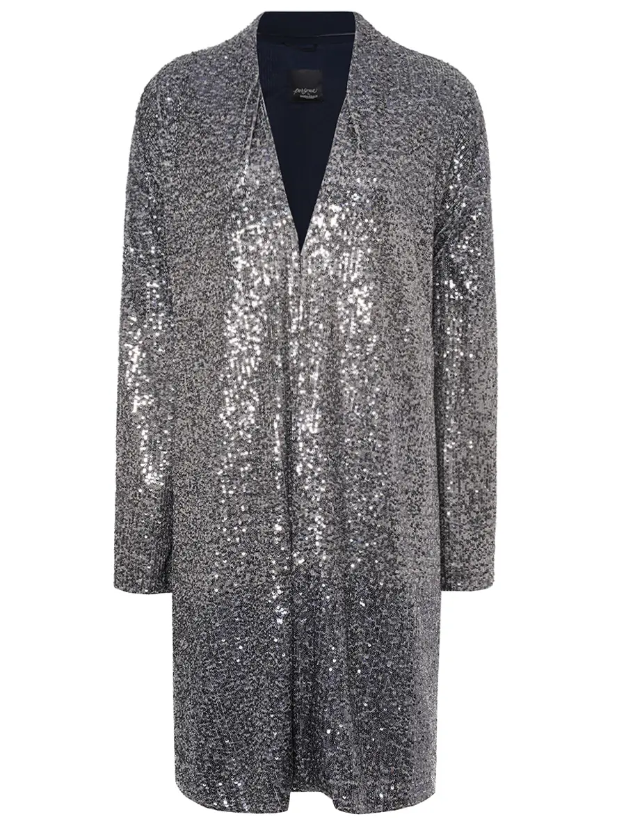 Кардиган с пайетками PERSONA BY MARINA RINALDI 2523126051 001 1800 Синий 