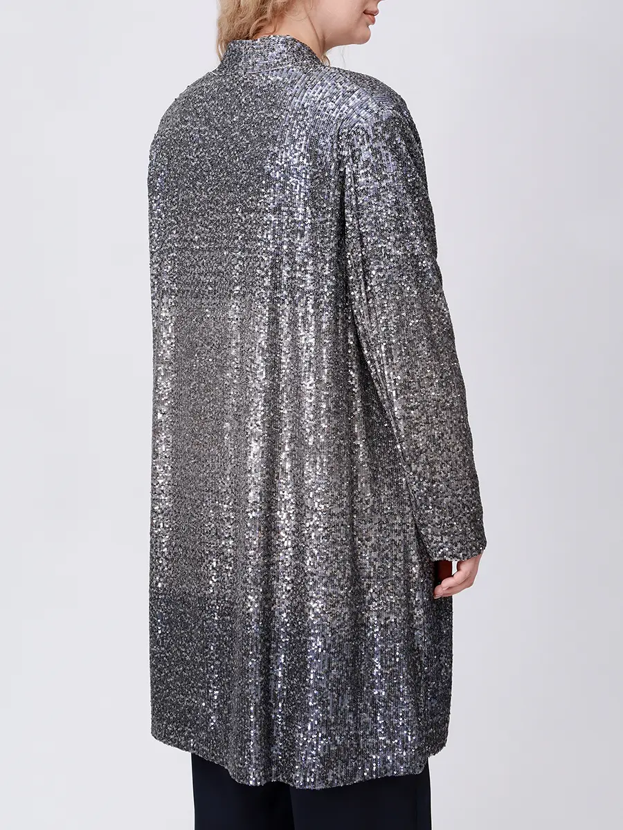 Кардиган с пайетками PERSONA BY MARINA RINALDI 2523126051 001 1800 Синий  Фото 3