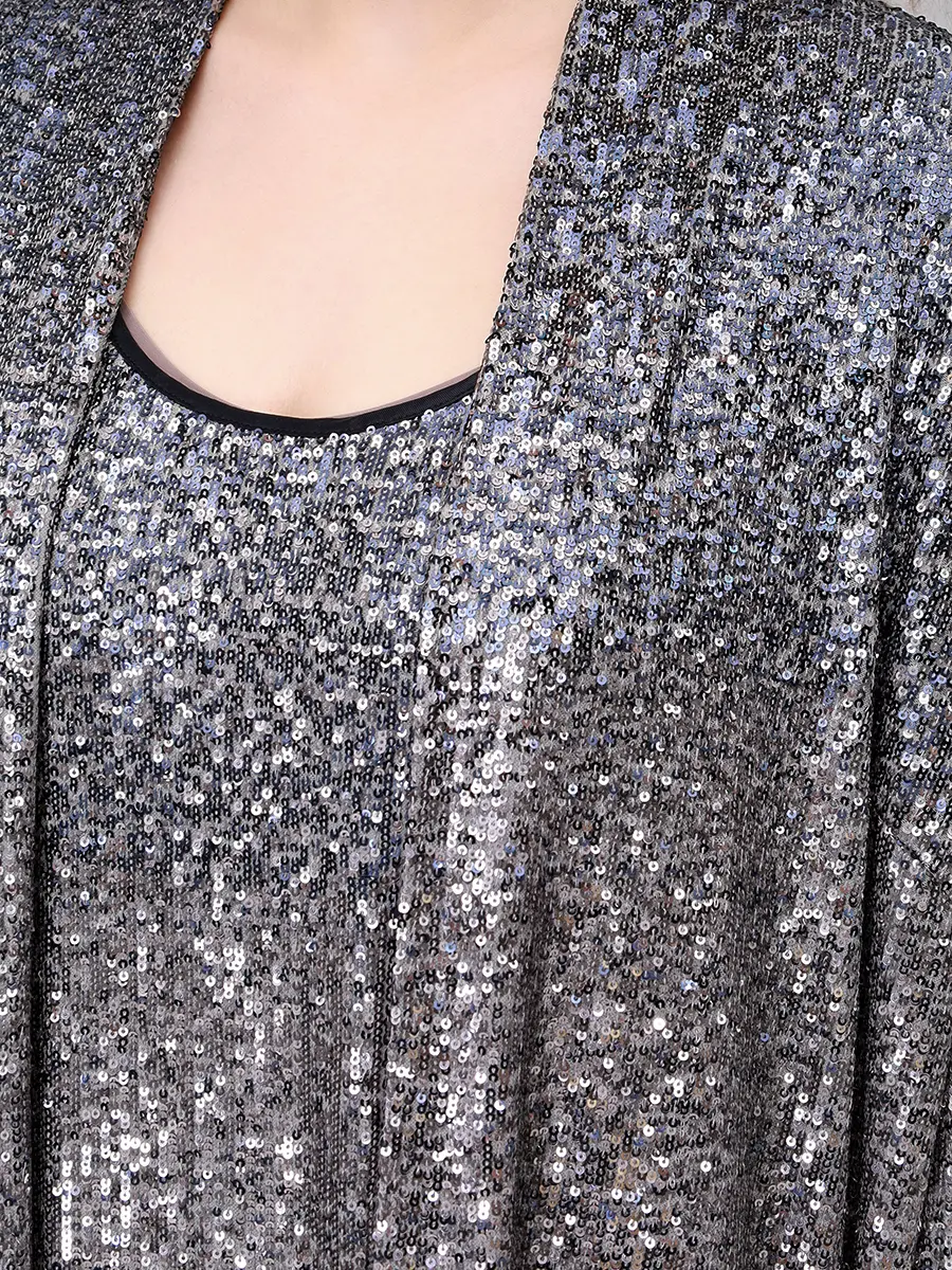 Кардиган с пайетками PERSONA BY MARINA RINALDI 2523126051 001 1800 Синий  Фото 5