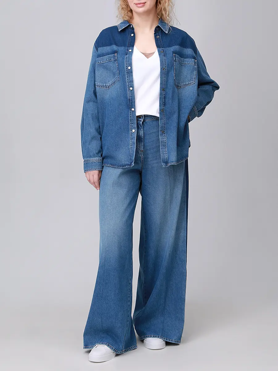 Футболка хлопковая PERSONA BY MARINA RINALDI 2523976111 001 1286 Белый  Фото 2