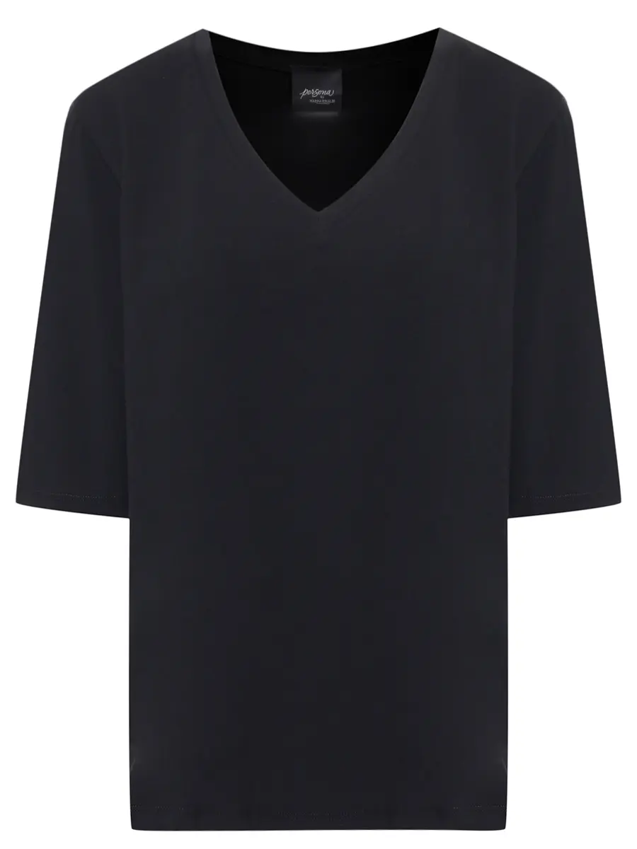 Футболка хлопковая PERSONA BY MARINA RINALDI 2523976111 004 1286 Черный 