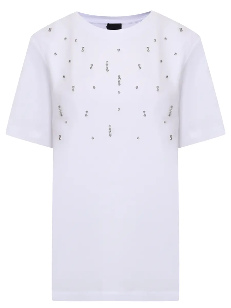 Футболка с кристаллами PERSONA BY MARINA RINALDI 2523976011 001 297 Белый 